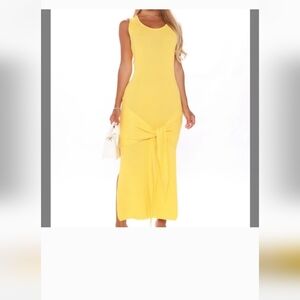 Fashion Nova Yellow Midi Dress